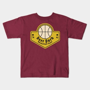 Deer Park Vintage Basketball Sticker Design Kids T-Shirt